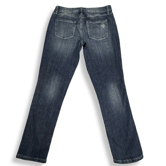 Laurie Felt Jeans Womens 6P Classic Boyfriend Stretch Blue Dark Wash Denim 29x27 - Picture 4 of 13